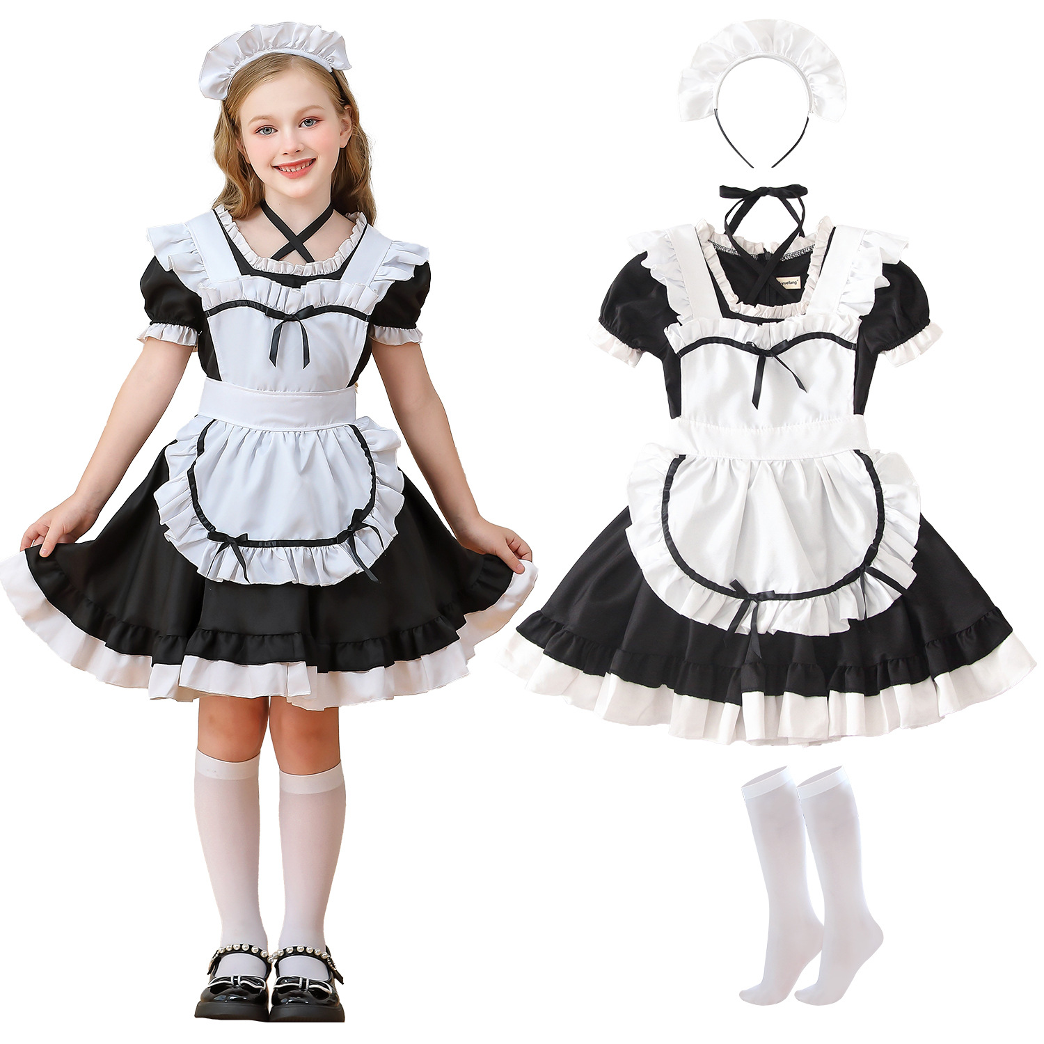Baby Clothing Size - Maid Cosplay Lolita Costume Dress For