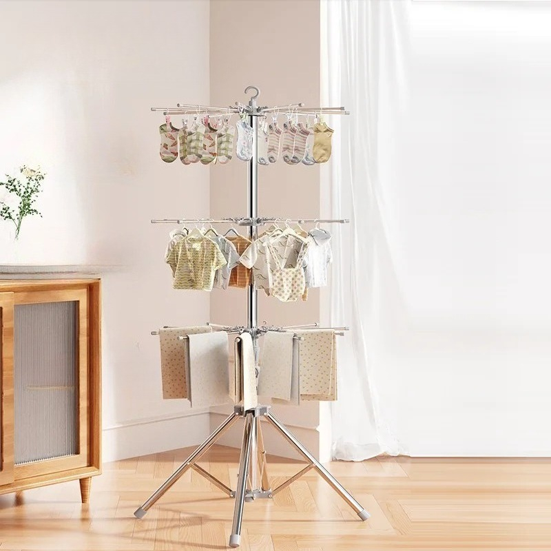 Baby Clothing Display Stand - Baby Clothes Drying Rack-Foldable Indoor/Outdoor Laundry