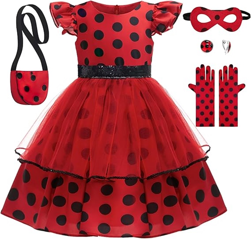 Girls Cosplay Costume Polka Do - огляд і ціна Baby Clothing Size