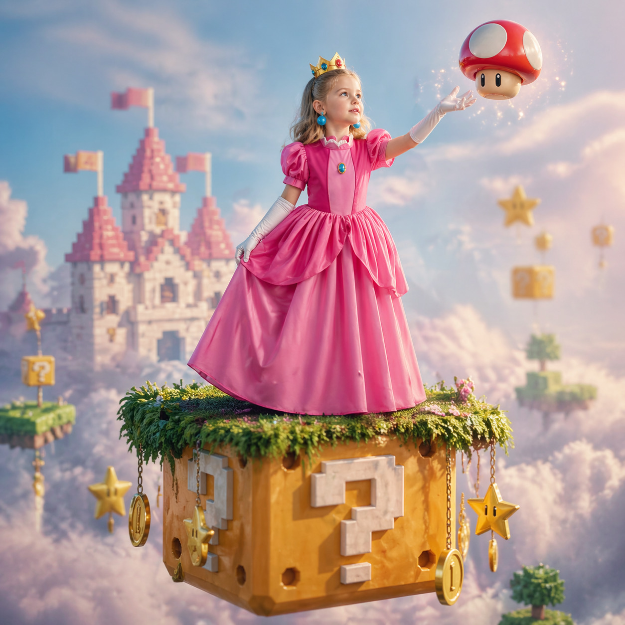 Princess Peach Style Dress Up  - огляд і ціна Baby Clothing For Girls