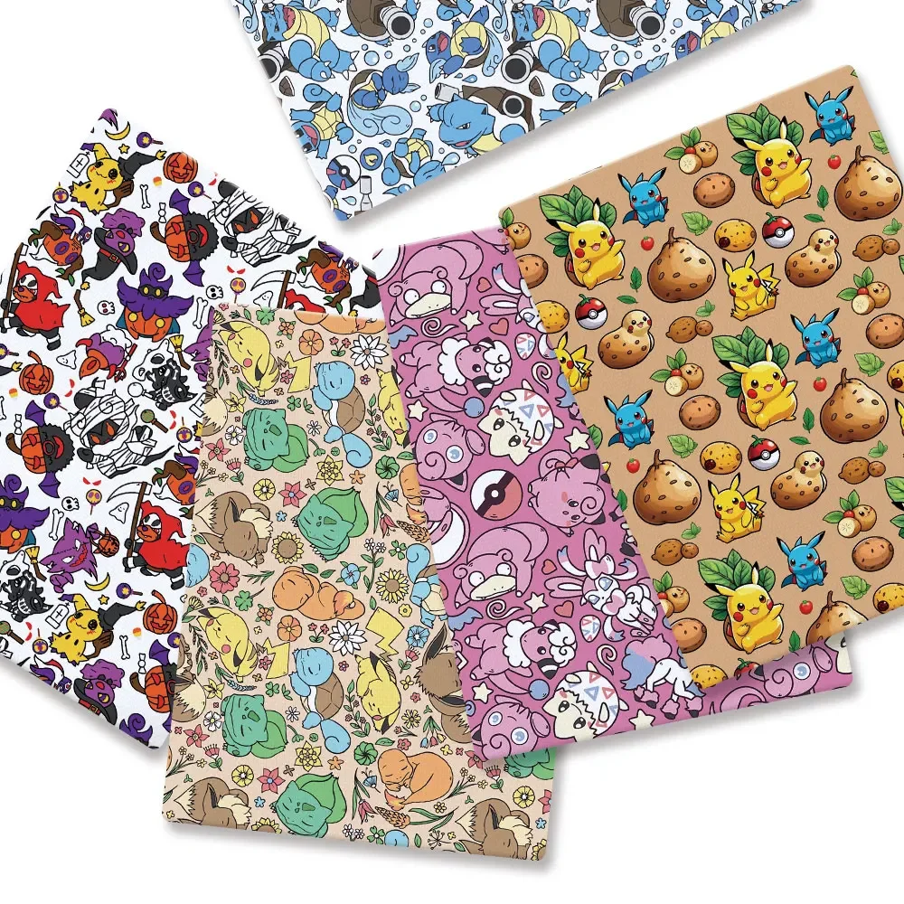 Pokemon Cartoon Fabric140*50cm - огляд і ціна Baby Clothing Sewing