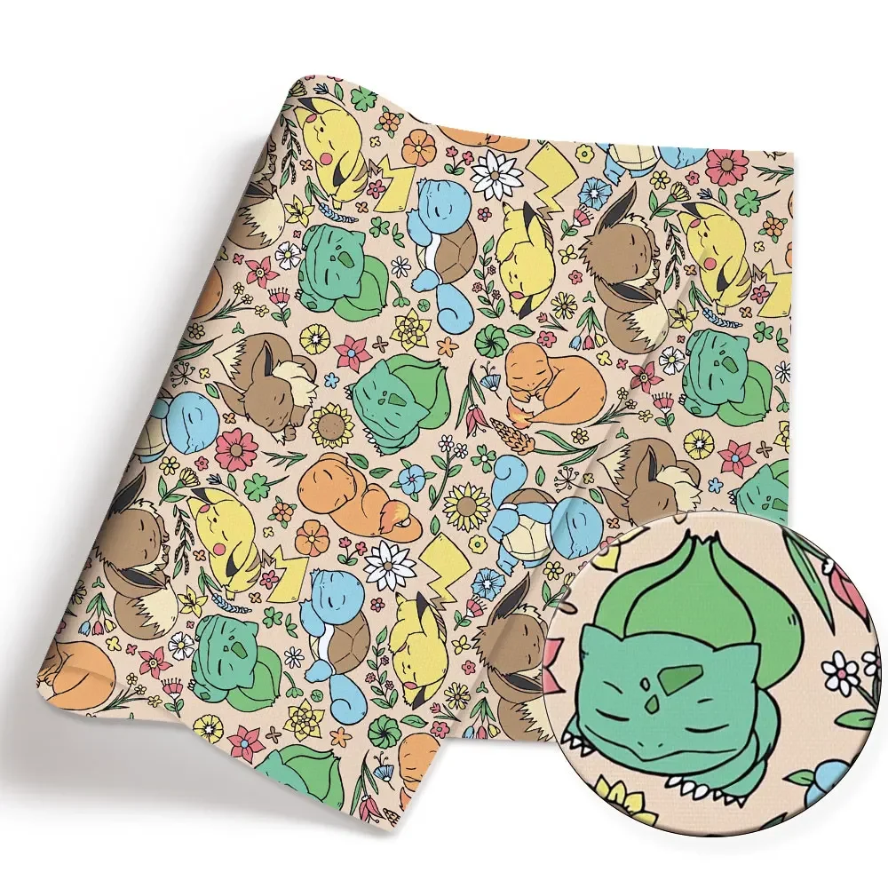 Pokemon Cartoon Fabric140*50cm - огляд і ціна Baby Clothing Sewing