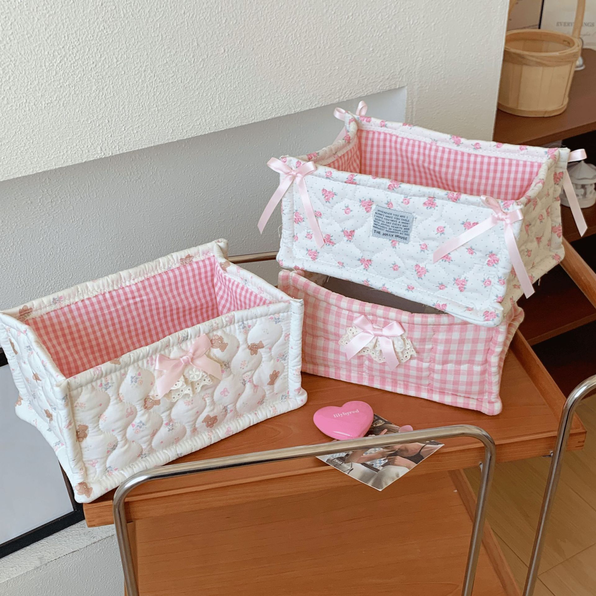 Cute Desktop Storage Basket wi - огляд і ціна Baby Clothing Basket