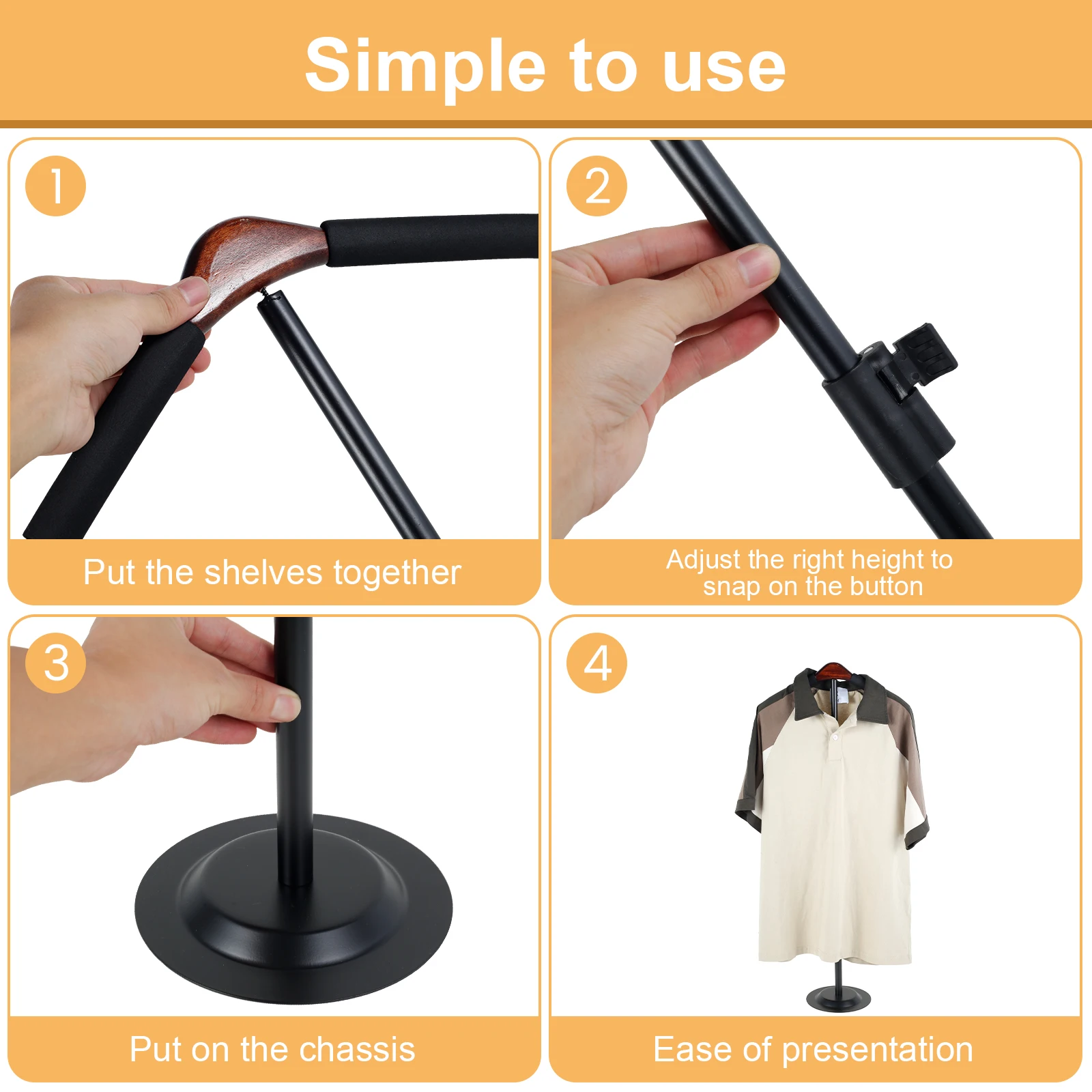 Height Adjustable T Shirt Disp - огляд і ціна Baby Clothing Display Stand