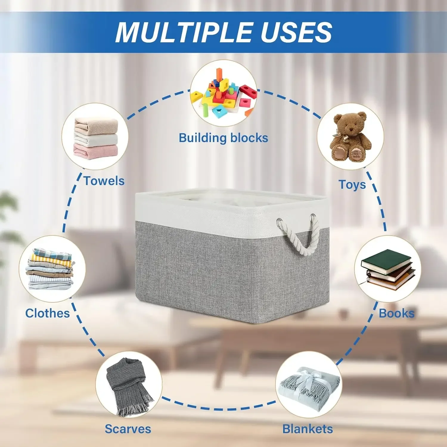 Linen Foldable Storage Basket  - огляд і ціна Baby Clothing Basket